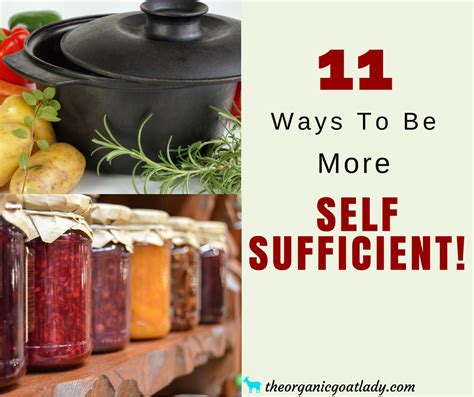 11 Ways To Be More Self Sufficient The Organic Goat Lady