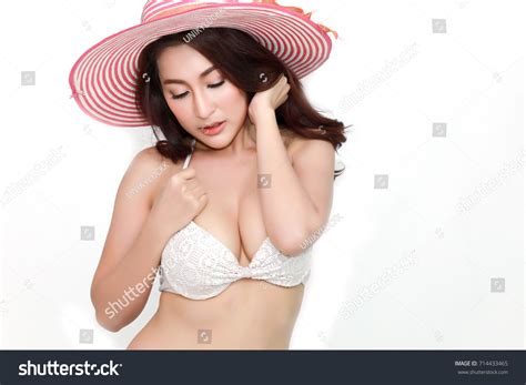 Attractive Asian Woman White Lingerie On Stock Photo Shutterstock