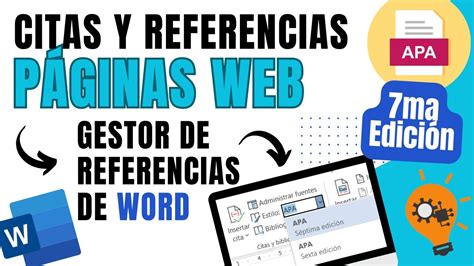 Cómo Citar y Referenciar PÁGINAS WEB en APA 7ma Edición con Gestor de