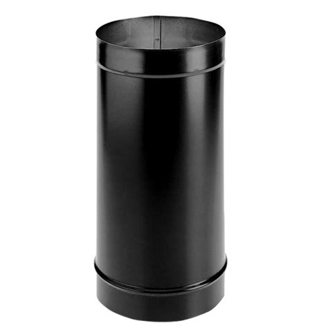 Duravent Durablack 6 In X 24 In Single Wall Chimney Stove Pipe 6dbk 24 The Home Depot