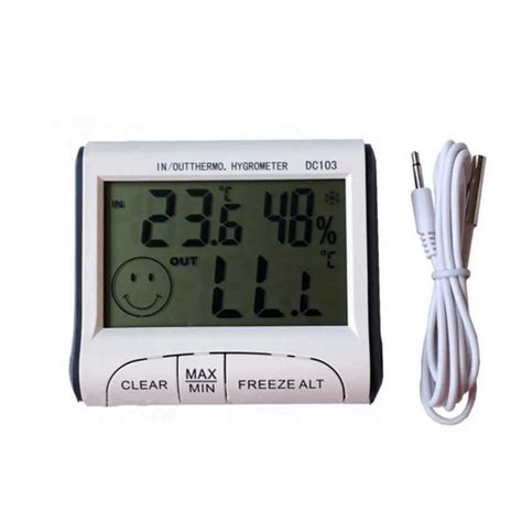 New LCD Digital Indoor Outdoor Thermometer Hygrometer with Clock ...