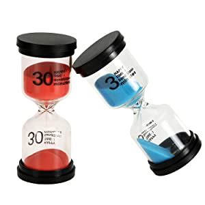 Bekith 6 Pack Sand Timer Colorful Hourglass Timer 1 Min 3 Mins 5 Mins