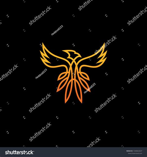 Outline Phoenix Logo Design Idea Stock Vector Royalty Free 1540822637