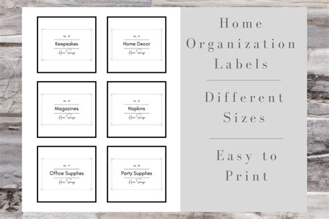 Storage Labels, Personalized Labels, 3 Label Sizes, Organization Label ...