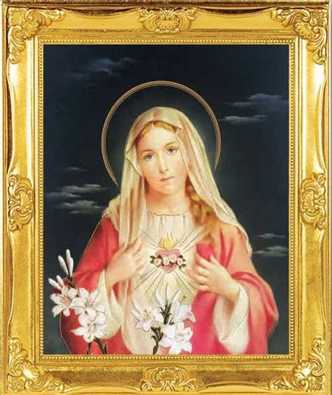 Immaculate Heart Of Mary Framed Print