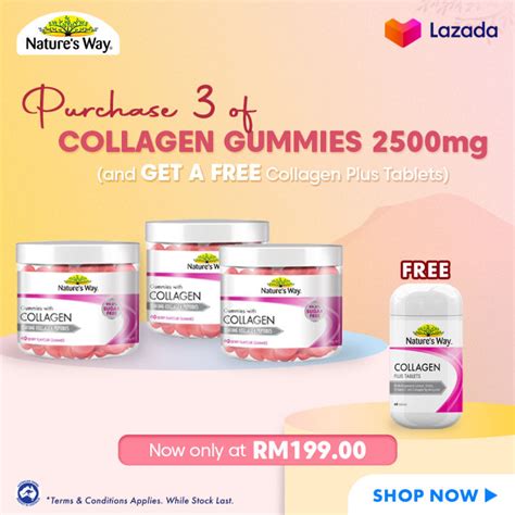 Bundle Natures Way Beauty Collagen Gummies 2500mg 40s Lazada