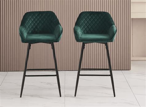 Dublin Green Velvet Bar Stool Chairsdirect Ie Stylish Modern