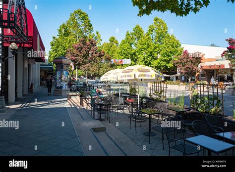 Outdoor Dining Tables Along Castro Street The Downtown Portion Of The