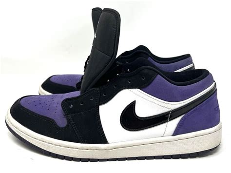 Nike Air Jordan Low Court Purple Black White Mens Size