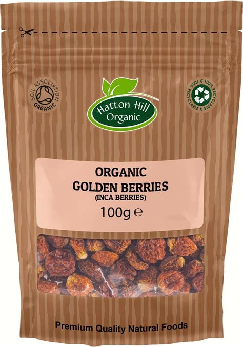 Organic Golden Berries Inca Berries 100g By Hatton Hill Organic Uk Grocery