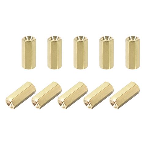 Uxcell M25x11mm Female Female Hex Brass Pcb Motherboard Spacer Standoff For Fpv Drone