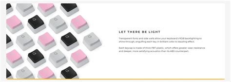 Glorious Aura V Pbt Pudding Keycaps For Mechanical Keyboards Key