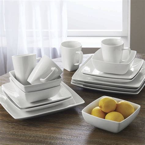 Square Dinnerware Set Dinnerware Sets Entertaining Guests Dining And