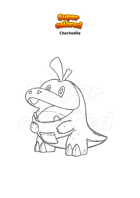 Coloriage Pokemon Chochodile Supercolored