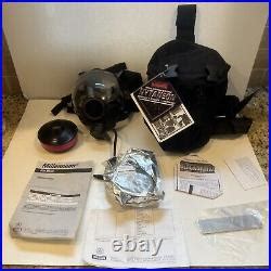 Gas Mask Respirator MSA Millennium CBRN Gas Mask Sz Medium With Black