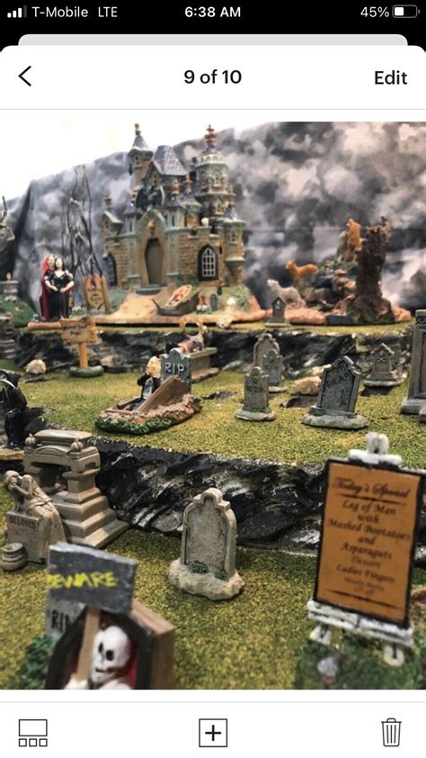 Halloween Village Display Platform Cemetery For Lemax Spooky Town And Dept 56 Ebay