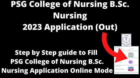 PSG College Of Nursing B Sc Nursing 2023 Application Form Released