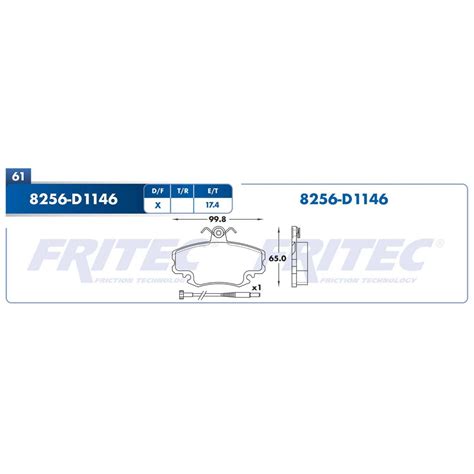 Juego De Balatas Delanteras Semimetalicas Fritec Para Platina Aprio