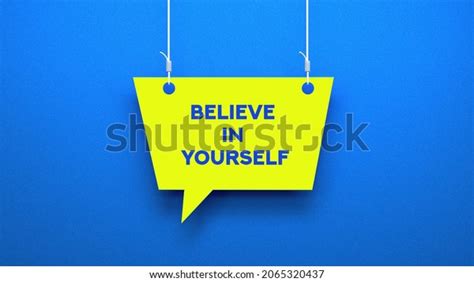 3d Illustration Believe Yourself Stock Illustration 2065320437