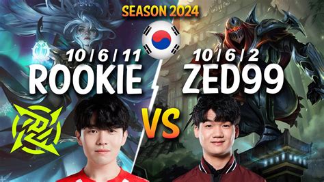 Nip Rookie Vs Zed Rookie Diana Vs Best Zed Kr Mid Patch Kr