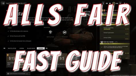 Mw2 Dmz ALLS FAIR Fast Guide Crown Tier 5 Mission YouTube