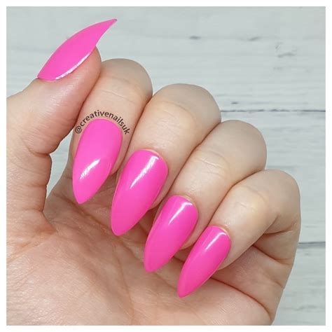 Neon Pink Press On False Nails Creative Nails