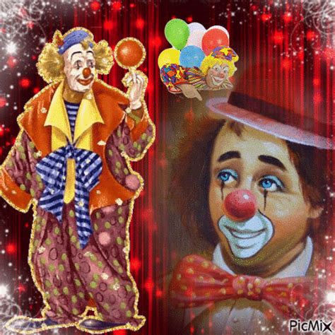 Le Clown Qui Rit Le Clown Qui Pleure Free Animated  Picmix