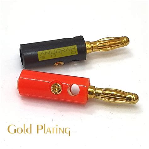 Jual Jack Banana Gold Plated Jantan Banana Plug Konektor Banana Set Di