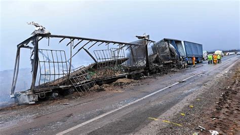 Truro Truck Crash Two Truck Drivers Die After Head On Collision News