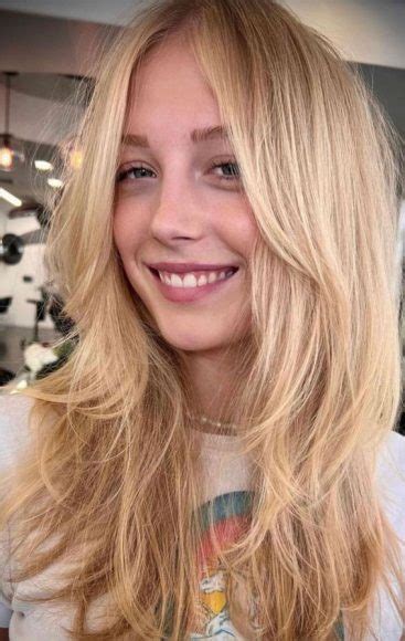 Trendy Ways To Wear Curtain Bangs Blonde Long Hair Layers