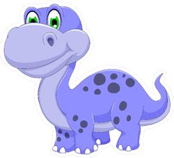 Cute Cartoon Purple Dinosaur