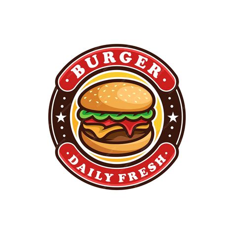 Burger Logo Vector Art Design Vecteur Premium