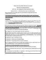 GOVT 421 Spring 2021 Final Exam Review Sheet Docx Liberty University