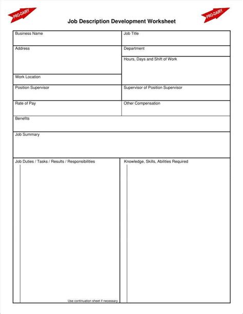 Job Worksheet Template Pdf Template