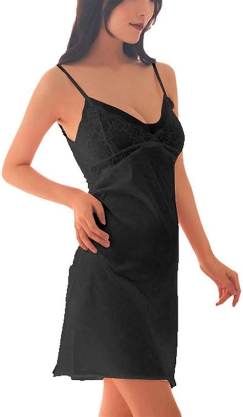 Bretelle Chemise De Nuit Satin Robe De Nuit Chic Vêtements De Nuit Doux