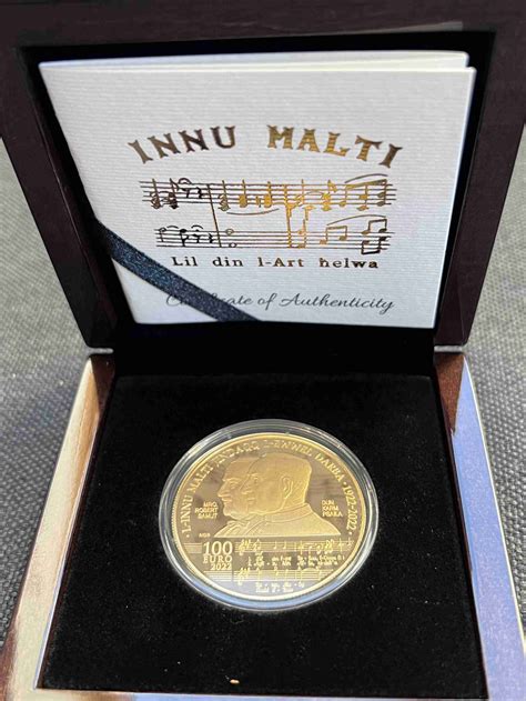 Malta Euro Gold Coin Centenary Of The First Performance Of The