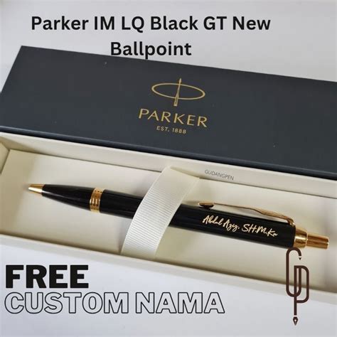 Jual Pulpen Parker Im New Black Gold Trim Klip Emas Bp Original