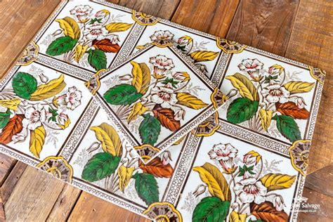 Original Victorian Floral Tiles