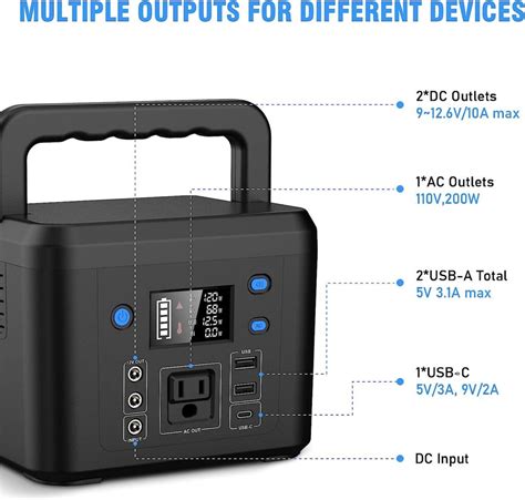 200w Portable Power Station Powkey 120wh33000mah Power Bank With Ac