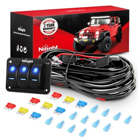 Mua Nilight Awg Led Light Bar Wiring Harness Kit V On Off Gang