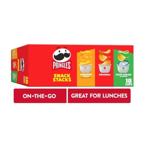 Pringles Potato Crisps Chips Snack Stacks, Variety Pack 12.9oz Box (18 ...