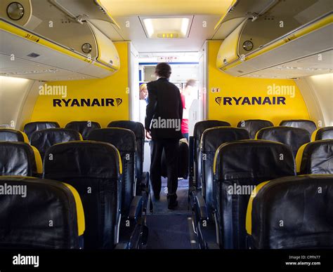 Ryanair airplane interior Stock Photo - Alamy