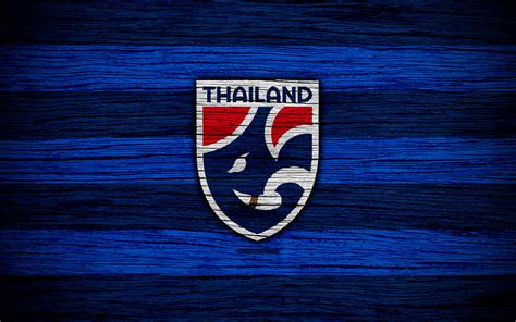 Thailand National Football Team Logo Afc Football Wooden Texture