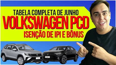 Volkswagen Para Pcd Tabela Completa De Junho Auto Carros Pcd Youtube