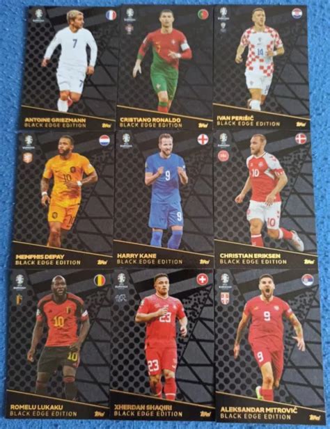 Topps Match Attax Uefa Euro Alle Black Edge Edition Set Komplett