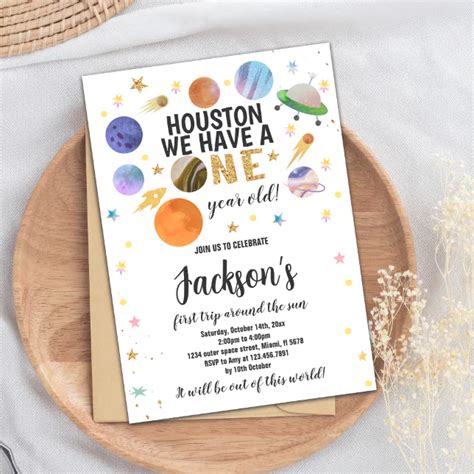 Outer Space Birthday Invitation Outer Space Invitation Zazzle