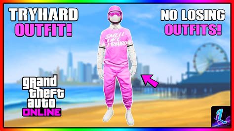 Gta 5 Online New Pink Joggers Ripped Shirt Glitch Tryhard Modded Outfit 1 66 No Transfer