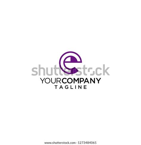 Letter E Initial Logo Circle Vector Stock Vector Royalty Free