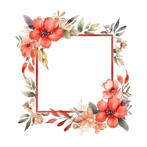 Premium AI Image A Frame With Flowers And Leaves And A Frame With The