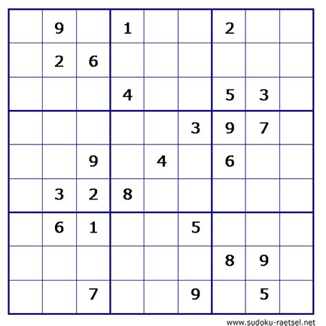 Sudoku Zum Ausdrucken Sudoku Raetsel Net